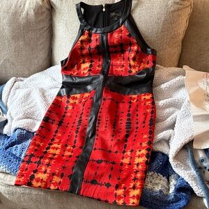 Red and Black mini Dress